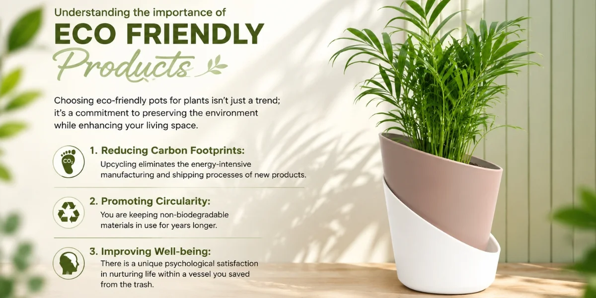 Waste Material Plant Pot, Sustainable Home Decor Ideas, Eco Friendly Pots For Plants, Plant Pots With Waste Material, Recycled Pots, Eco Friendly Planters, harshdeep India