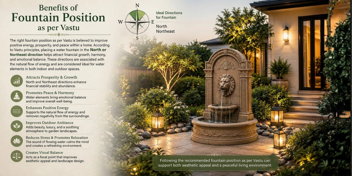 Water Fountain In Garden, Water Fountain Direction As Per Vastu, Fountain Placement, Fountain Position As Per Vastu, Outdoor Water Fountains For Gardens, Harshdeep India